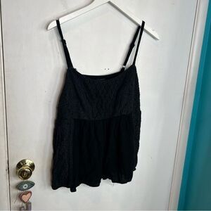 Torrid summer spaghetti strap layered lace tank gauze material